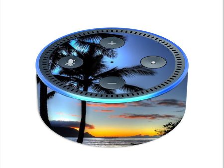 Paradise Sunset Palm Trees Amazon Echo Dot 2nd Gen Skin on Sale