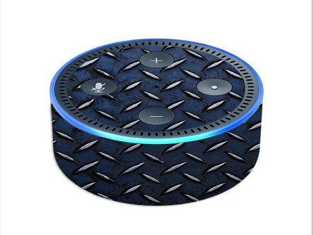 Diamond Plate Aged Steel Amazon Echo Dot 2nd Gen Skin Fashion