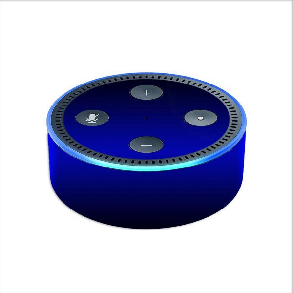 Electric Blue Glow Solid Amazon Echo Dot 2nd Gen Skin Hot on Sale