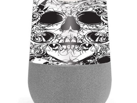 Crazy Lineart Skull Design Google Home Skin Discount