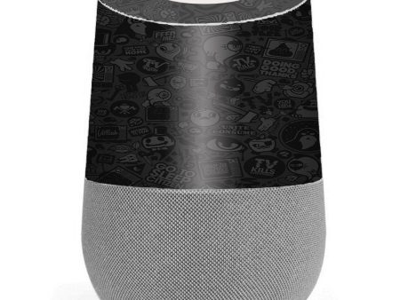 Black Sticker Slap Design Google Home Skin Cheap