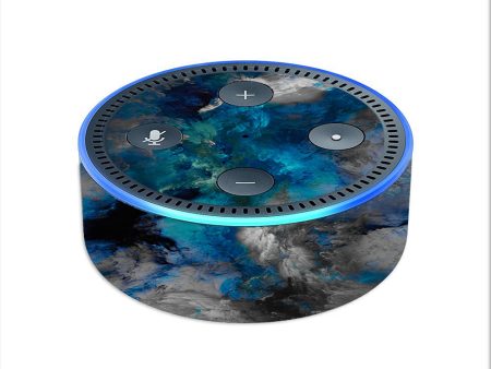 Blue Grey Painted Clouds Watercolor Amazon Echo Dot 2nd Gen Skin Online