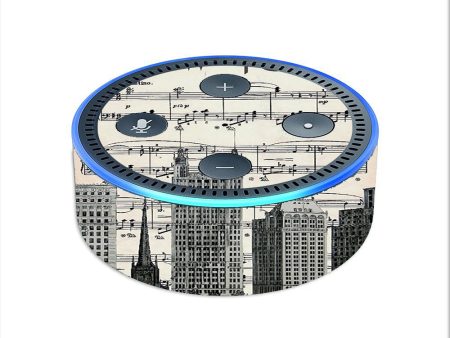 New York City Music Notes Amazon Echo Dot 2nd Gen Skin Hot on Sale