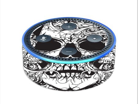 Crazy Lineart Skull Design Amazon Echo Dot 2nd Gen Skin For Discount