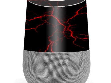 Red Lightning Bolts Electric Google Home Skin Online now