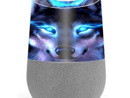 Wolf Glowing Eyes Fire Google Home Skin Online now