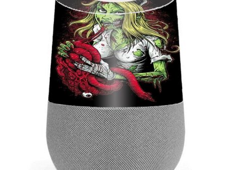 Zombie Nurse Eating Flesh Google Home Skin For Sale