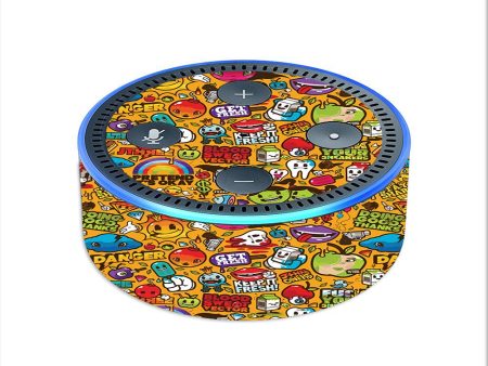 Comic Sticker Slap Cartoon Amazon Echo Dot 2nd Gen Skin Fashion