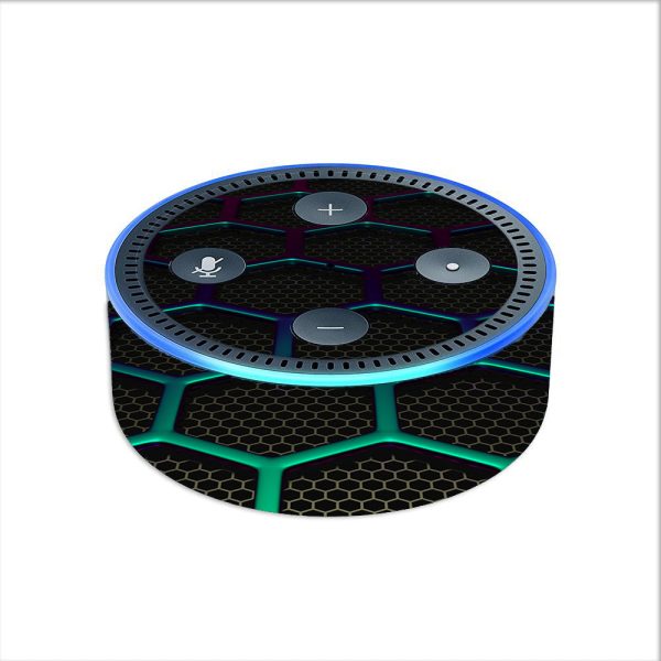 Metal Grid Futuristic Panel Amazon Echo Dot 2nd Gen Skin Online Hot Sale