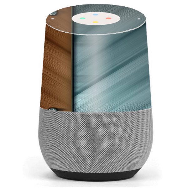 Blue Brown Rivets Metal Panel Google Home Skin Cheap