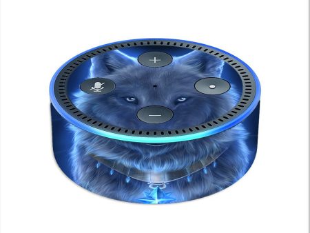 Glowing Celestial Wolf Amazon Echo Dot 2nd Gen Skin on Sale