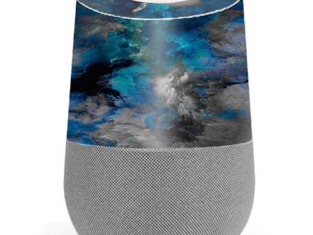 Blue Grey Painted Clouds Watercolor Google Home Skin Hot on Sale