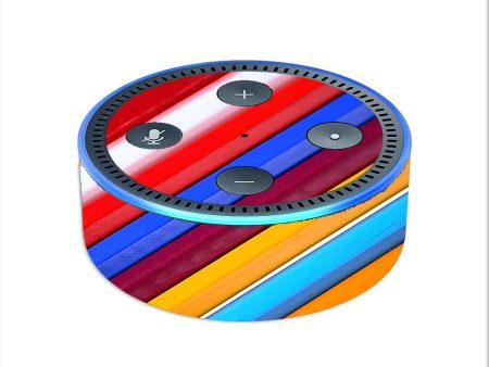 Color Stripes Pattern Amazon Echo Dot 2nd Gen Skin Supply