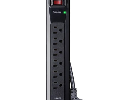 CyberPower CSP604U Professional 6-Outlets Surge with 1200J, 2-2.4A USB and 4FT Cord - Plain Brown Boxes Online Sale