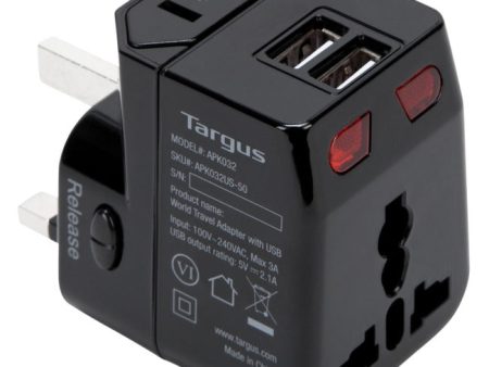 Targus World Travel Power Adapter with Dual USB Charging Ports Online Hot Sale