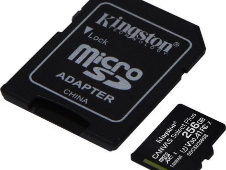 Kingston Canvas Select Plus 256 GB Class 10 UHS-I (U3) microSDXC Online Sale