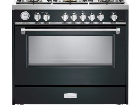 Designer 36  Gas Single Oven Range - Matte Black on Sale