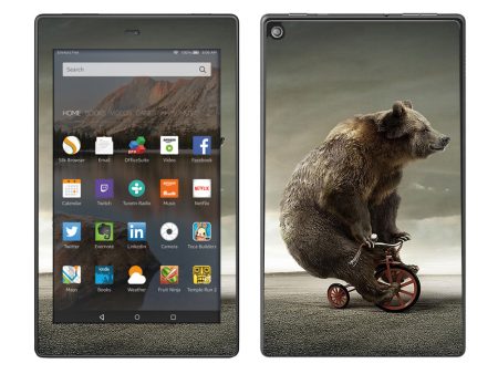 Bear Riding Tricycle Amazon Fire HD 8 Skin For Sale