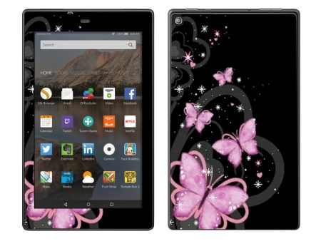 Pink Majestic Butterflies Hearts Amazon Fire HD 8 Skin Online