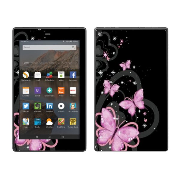 Pink Majestic Butterflies Hearts Amazon Fire HD 8 Skin Online