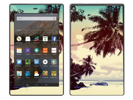 Palm Trees Vintage Beach Island Amazon Fire HD 8 Skin For Discount